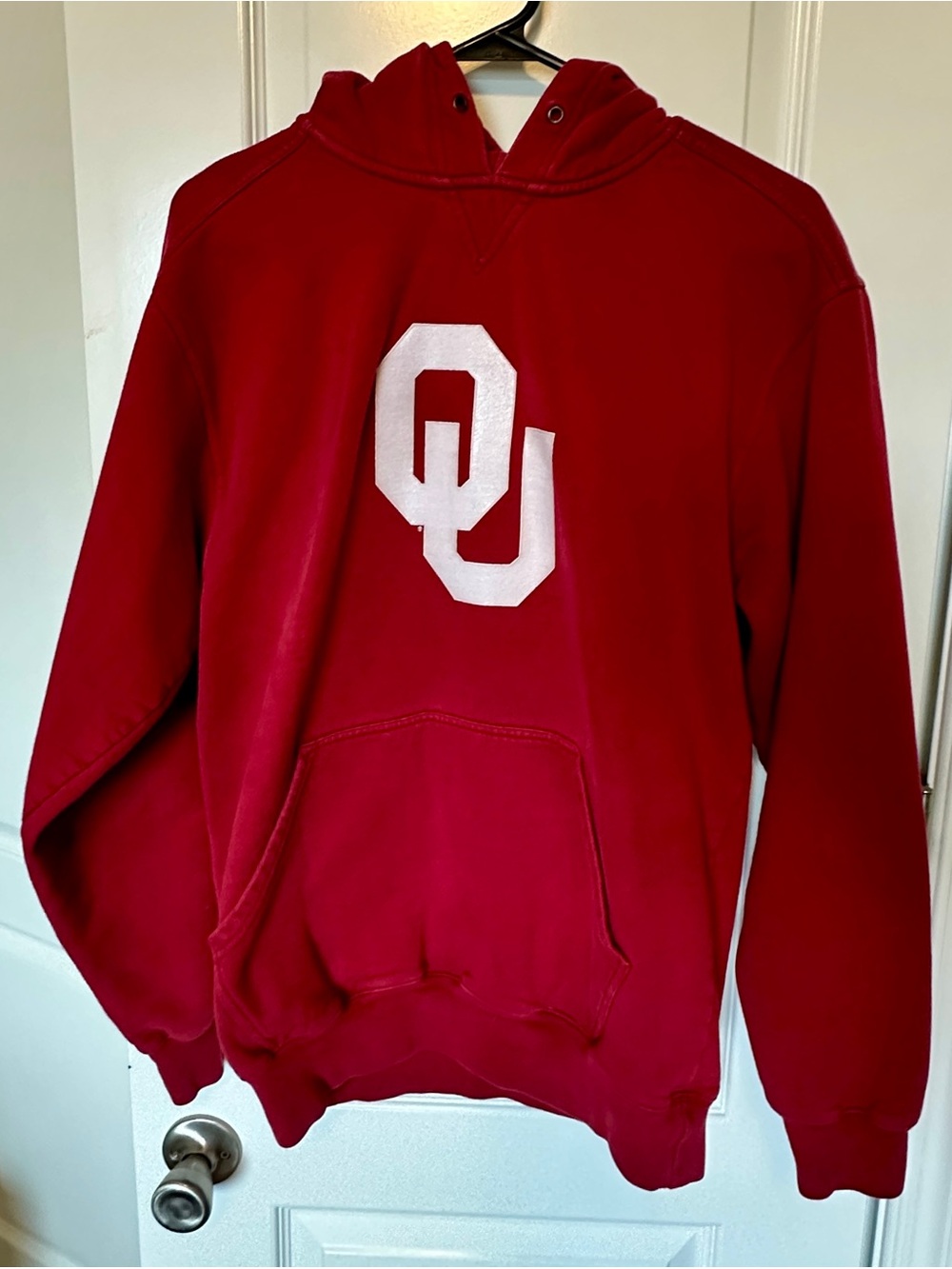 Vintage 2004 Houndstooth Oklahoma Sooners OU Crimson Hoodie Small